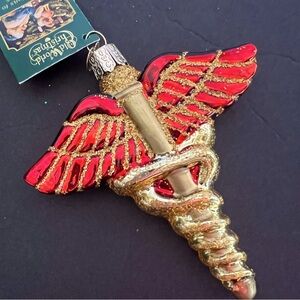 Medical Symbol Glass Christmas Ornament